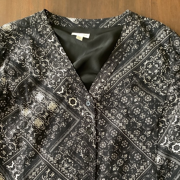 Garnet Hill Crepe button up dress Size 10 - Picture 2 of 3